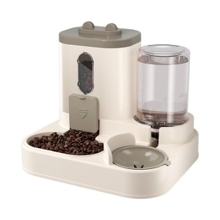 Large capacity non-slip 2-in-1 pet feeder