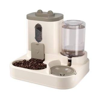 Large capacity non-slip 2-in-1 pet feeder