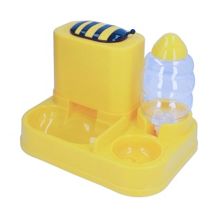 Fashionable cartoon large capacity pet two-in-one feeder