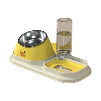 Anti-choking and durable pet 2-in-1 feeder