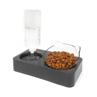 15 degree tilt design bowl pet 2 in 1 feeder