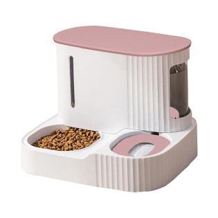 Fashionable design and practical pet 2-in-1 feeder