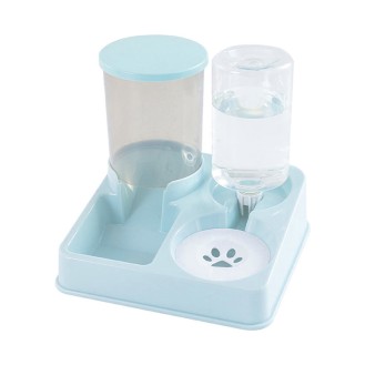 Simple heightened non-slip two-in-one pet feeder