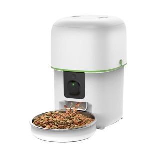 Two-way audio automatic pet feeder with camera