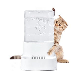 White three-layer filtered gravity-sensing water feeder