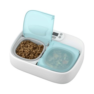 Double bowl tray smart pet sensor feeder