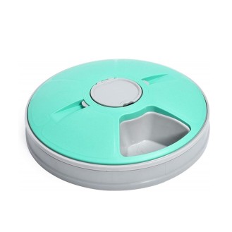 6 individual food units timed pet feeder