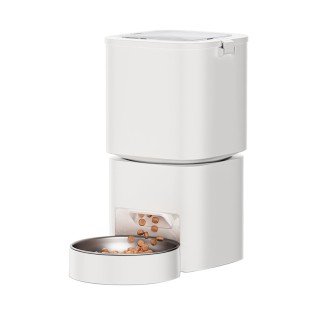 White 5L quantitative timing pet feeder