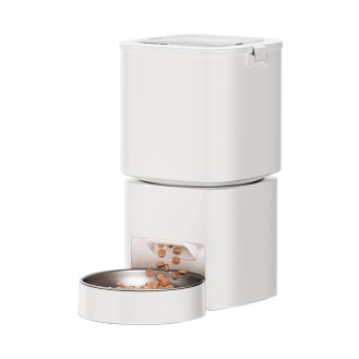 White 5L quantitative timing pet feeder