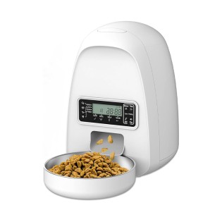 Anti-clogging automatic timer pet feeder