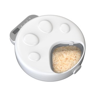 Refrigerated fresh 4 meal pet wet food timer feeder