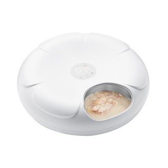 Stainless steel tray 6 meals pet wet food timer feeder