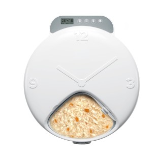 4 Separate food units pet wet food feeder