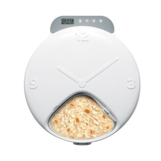 4 Separate food units pet wet food feeder