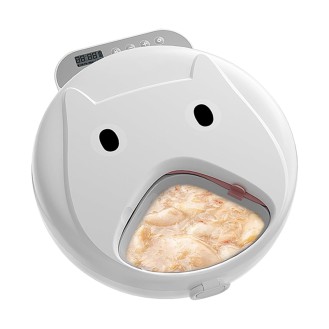 Anti-claw automatic opening pet wet food timer feeder