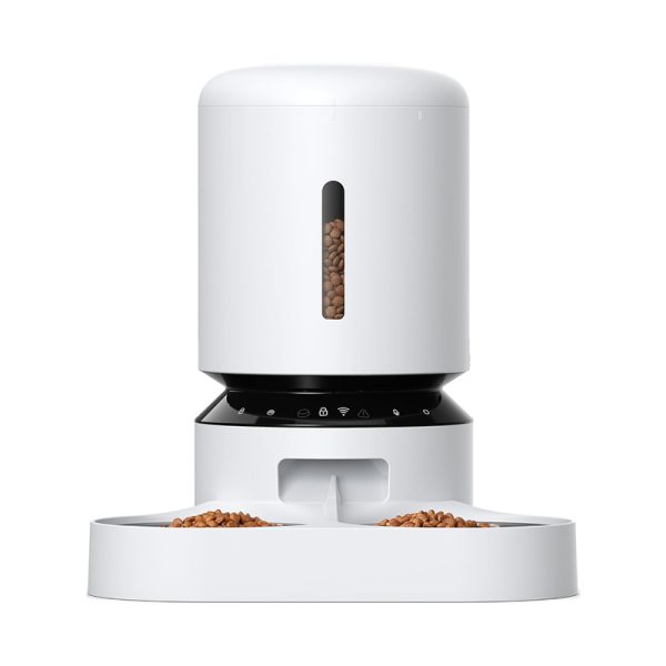 white-stainless-steel-double-bowl-timer-pet-feeder